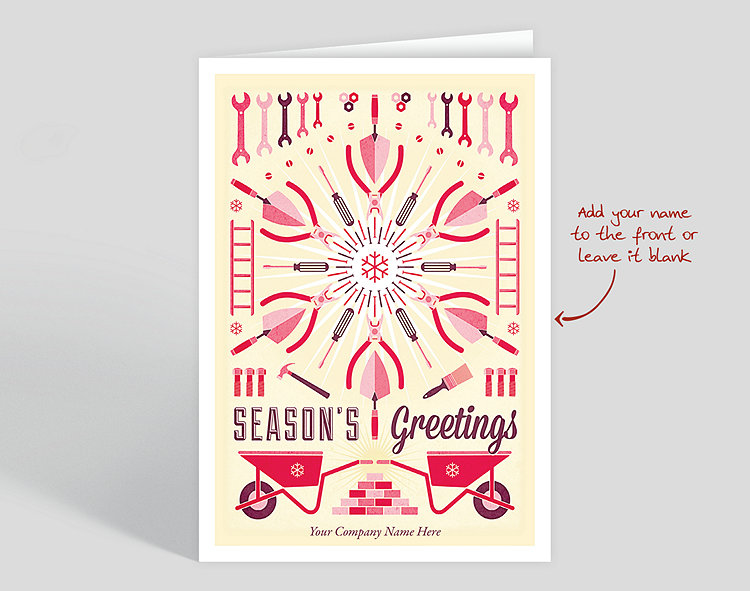 Festive Tools Christmas Card - Greeting Cards