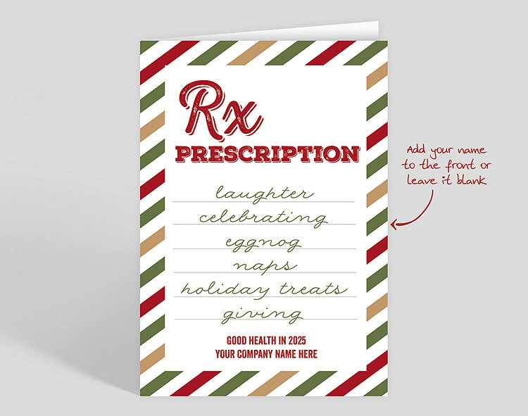 Holiday Prescription Christmas Card - Greeting Cards