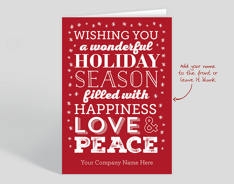Wonderful Wishing Holiday Card - Greeting Cards
