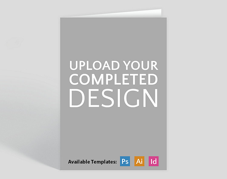 Upload Your Completed Design Vertical Semi-Gloss Card - Greeting Cards