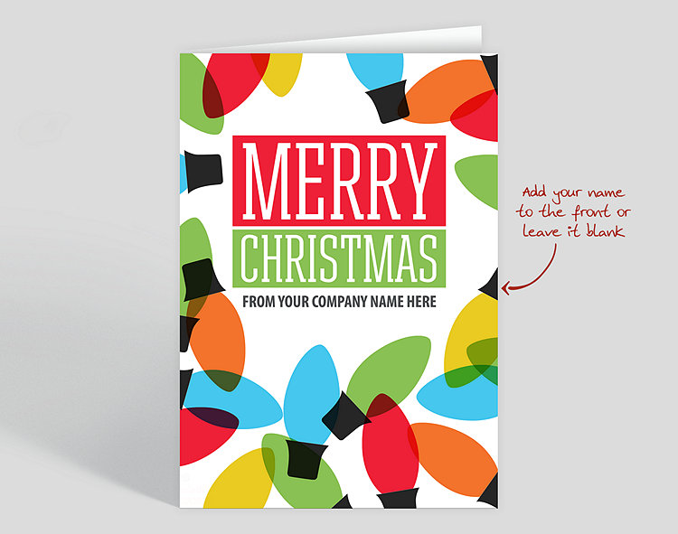 Bright & Merry Holiday Christmas Card - Greeting Cards