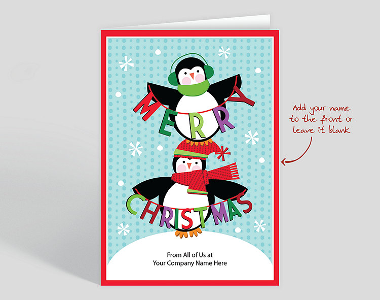Winter Friends Holiday Christmas Card - Greeting Cards