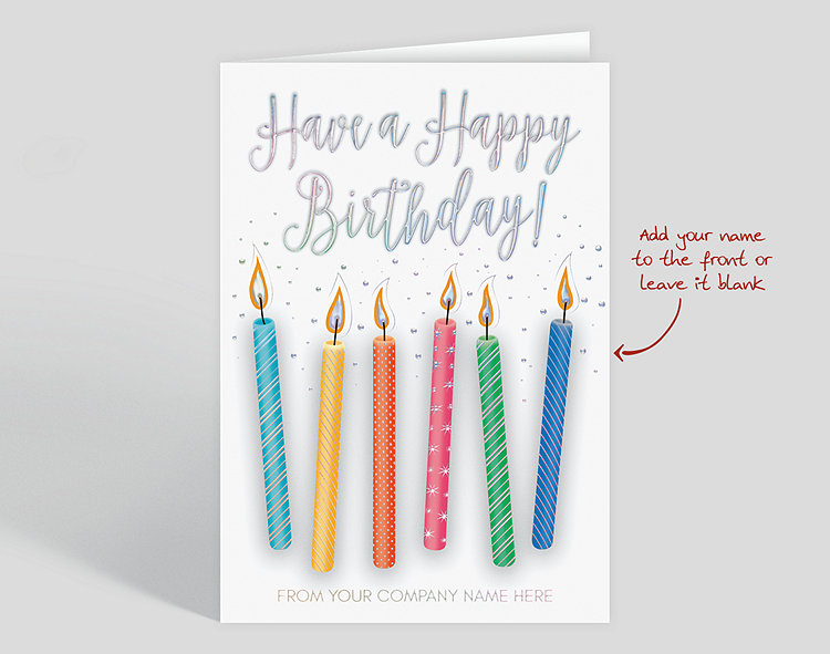 Flickering Candles Birthday Card - Greeting Cards
