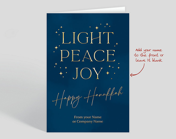 Light Peace Joy Hanukkah Card - Greeting Cards