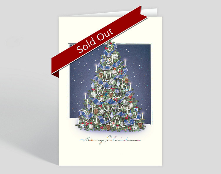Candlelit Merry Christmas Tree Card