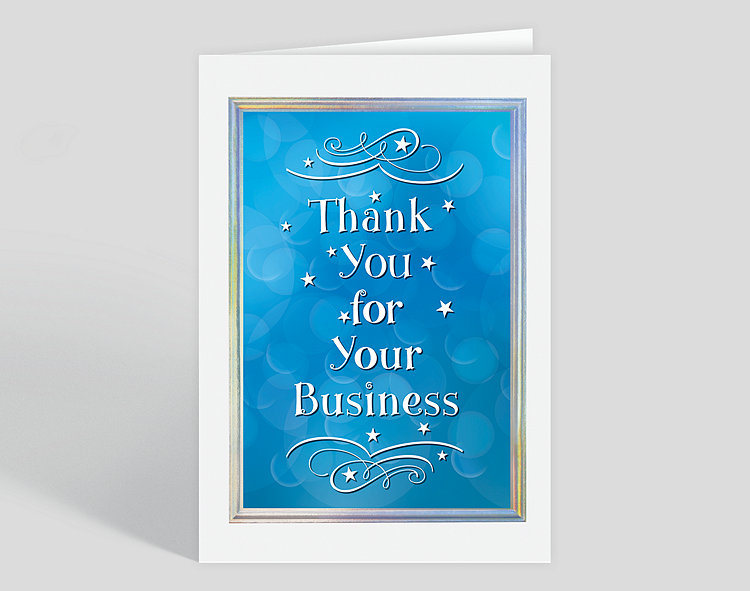 Business Star Thanks Card - Greeting Cards