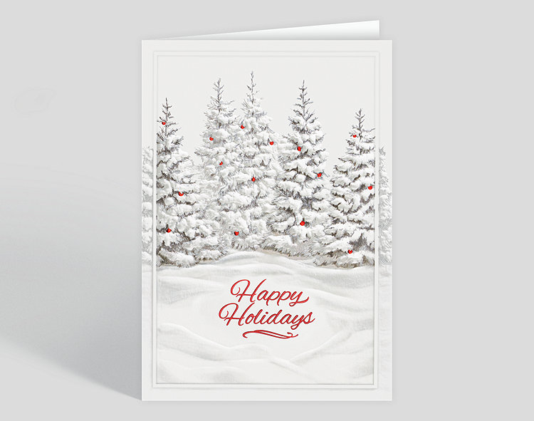 Happy Holidays Forest Card - Greeting Cards