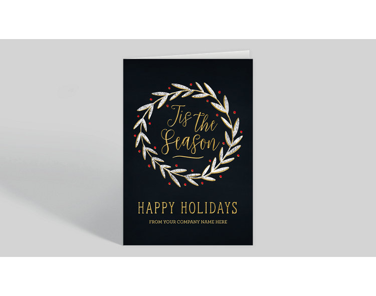 Stamped Wreath Christmas Card, 1028127 | The Gallery Collection