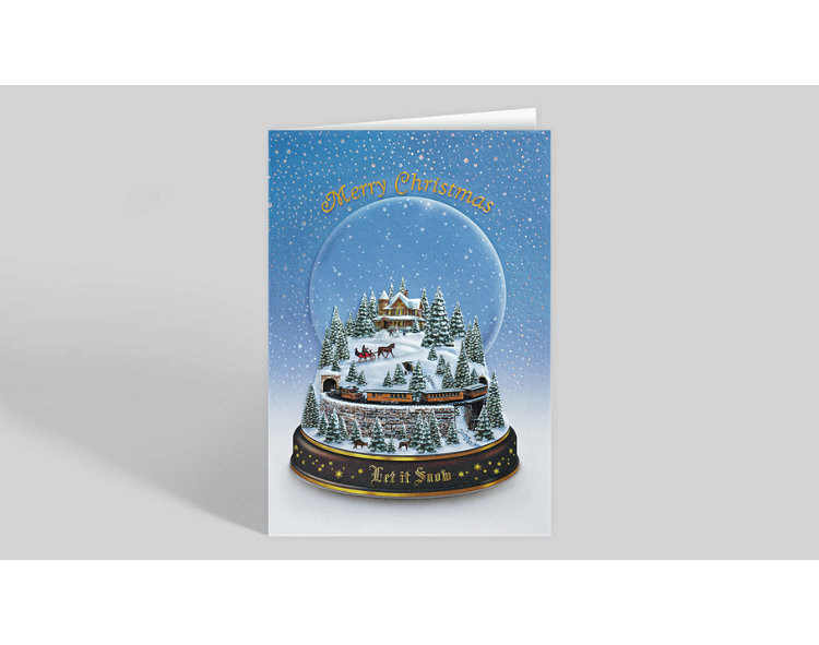 Snow Globe Greeting Cards- 4 Assorted Cards