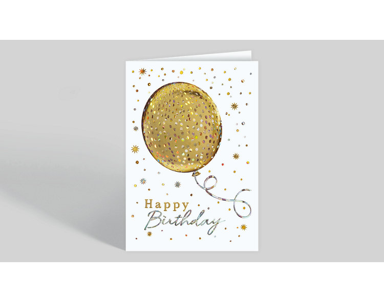 Glitter Balloons Card, Happy Birthday Balloons Card