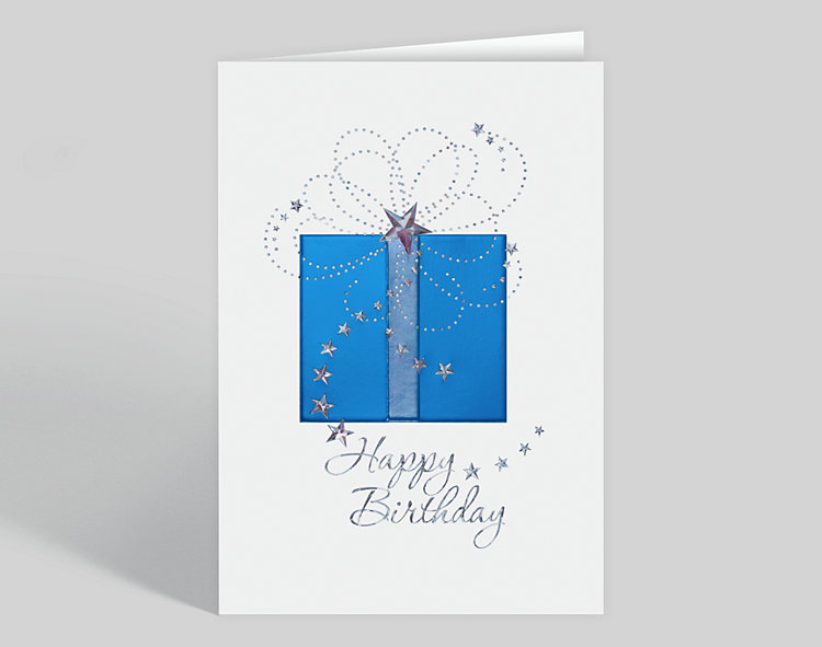 Silver Swirls Birthday Card, 300353 | The Gallery Collection