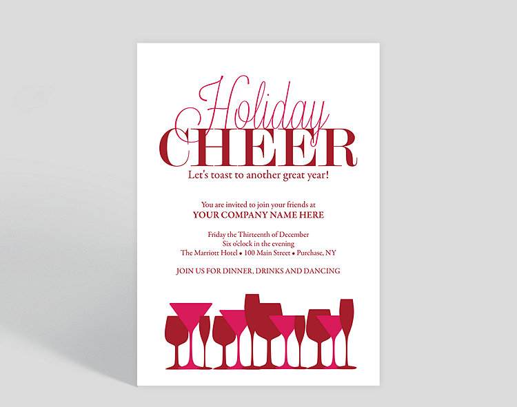 Let's Toast to Us Corporate Holiday Party Invitation, 1023714 | The ...