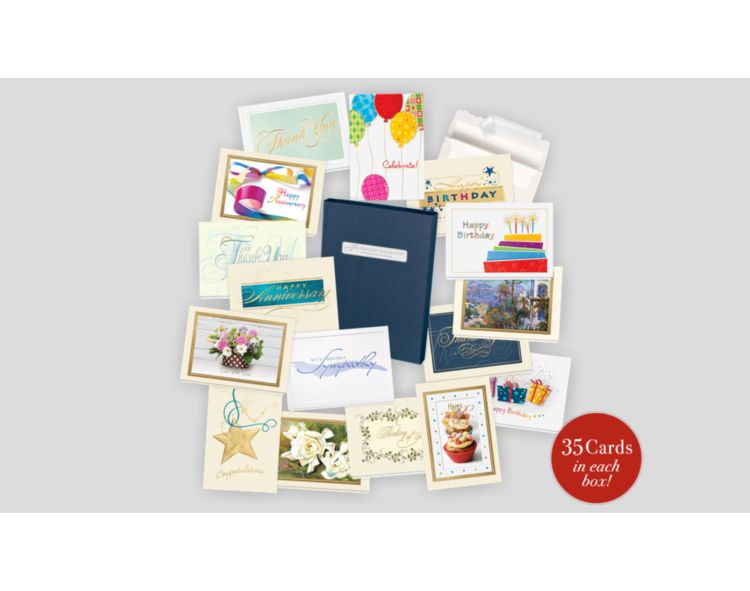 Deckled Edge Quote Cards, Happy Birthday & Congratulations, Set of 4