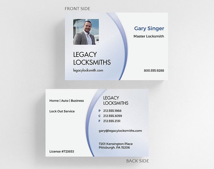 Polished Arch Business Card Credit Card Size - Business Cards