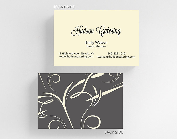 Elegant Swirls Business Card Credit Card Size - Business Cards