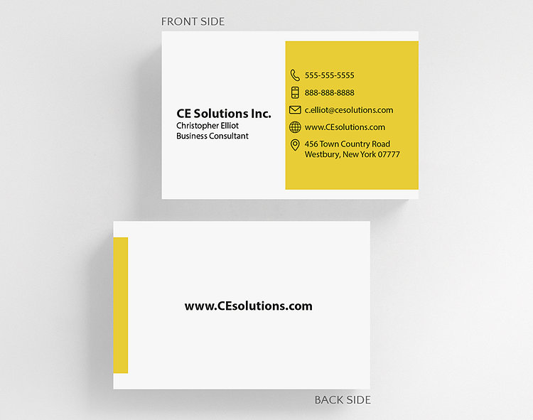 Color Swatch Business Card Credit Card Size - Business Cards