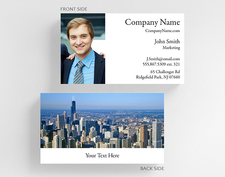 Business Basics Photo And Logo H1 Business Card Standard Size - Business Cards
