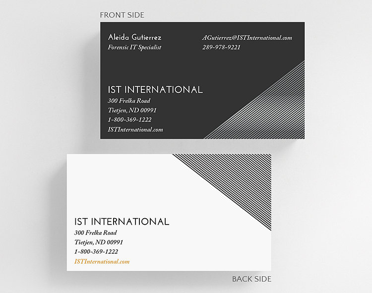 At An Angle Business Card Standard Size - Business Cards