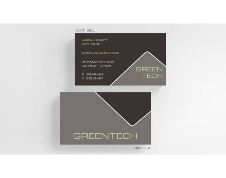 Foil Foliage Business Card Standard Size - Business Cards