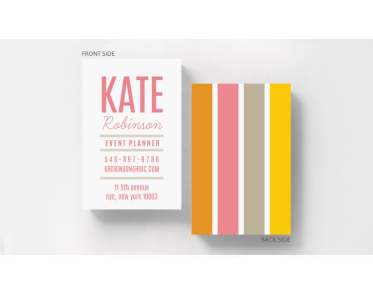 Bold Bars Business Card Credit Card Size - Business Cards