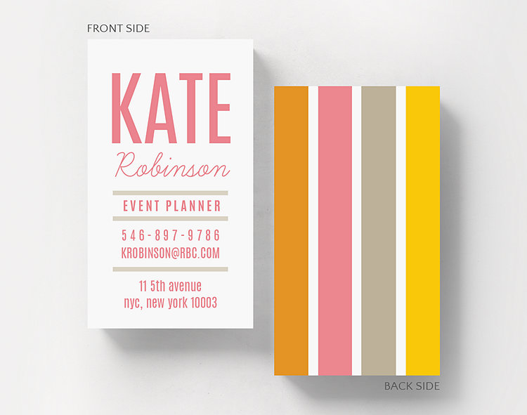 Bold Bars Business Card Standard Size - Business Cards