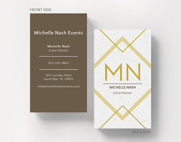 Texture & Lines Business Card Standard Size - Business Cards