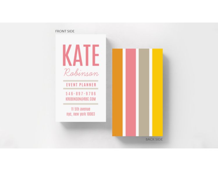 Color Block Business Card Standard Size - Business Cards