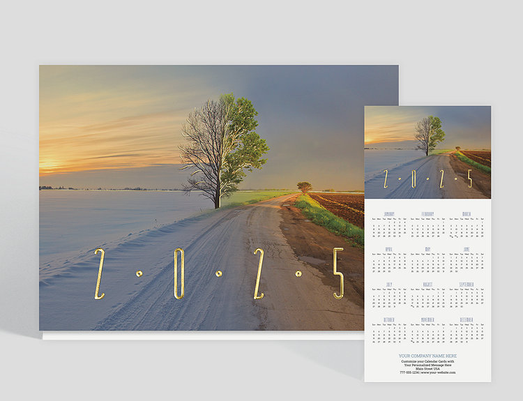 Foil Transformation Calendar Card - Greeting Cards