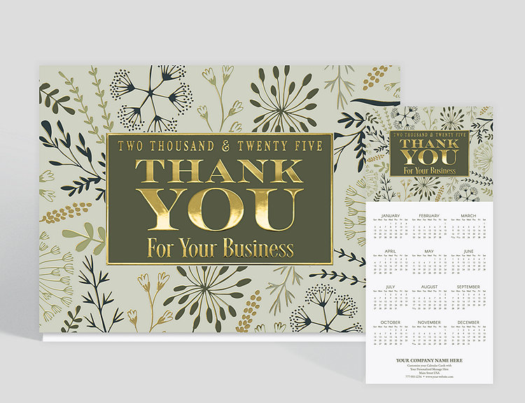 Annual Business Thank You Calendar Card - Greeting Cards