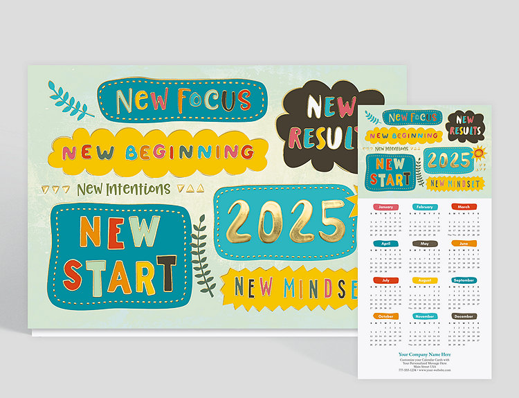 New Start Calendar Card - Greeting Cards