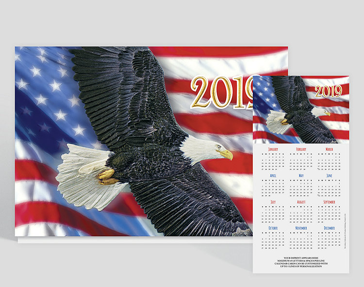2019 Soaring Eagle Calendar Card, 305164 The Gallery Collection