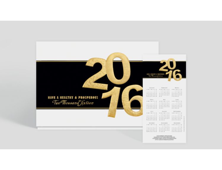 Zinnia Calendar Card - Greeting Cards