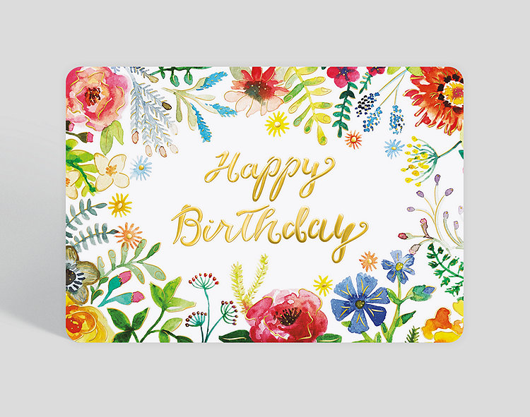 Blooming Happy Birthday Card - Greeting Cards