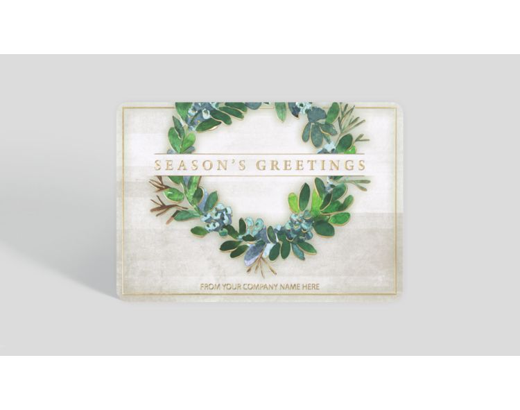Simple Wreath Christmas Card - Greeting Cards