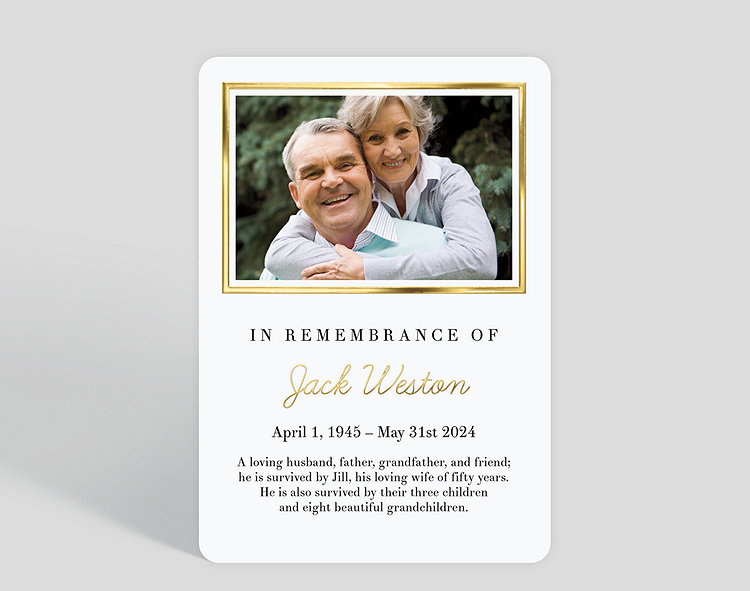 In Remembrance Simply Stated Card - Greeting Cards