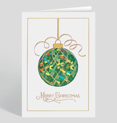 Shimmering Snowflake Trio Holiday Card, 300072 - Business Christmas Cards